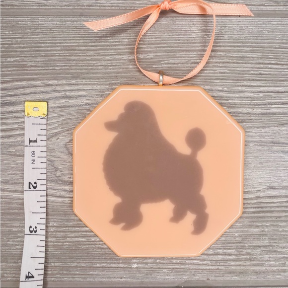 Stained glass sun catcher poodle dog coaster decoration orniment handmade art - Picture 4 of 4